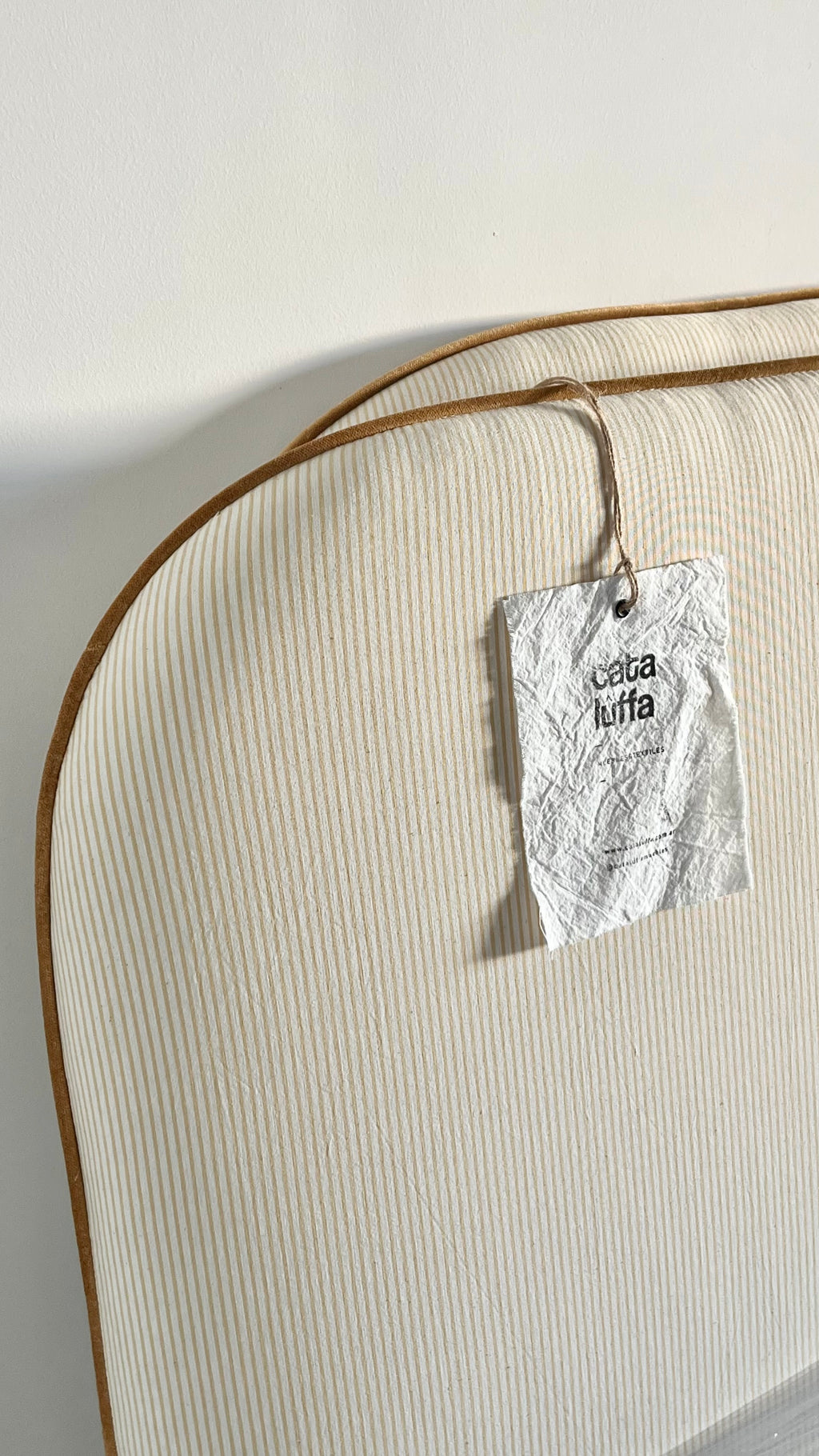 Respaldo de cama Curve Rayas Mostaza