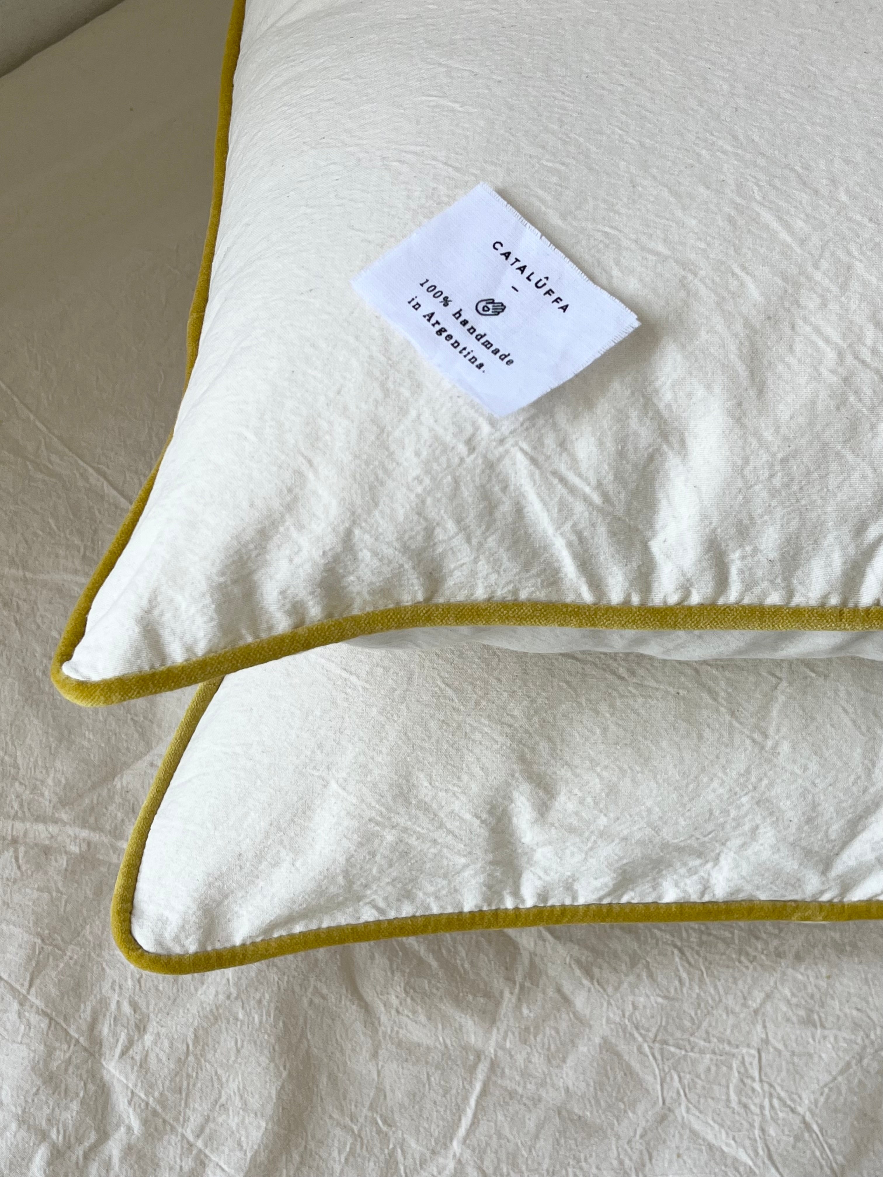 Almohadón Tusor Crudo / Sambayón Pana • 50x70 cm