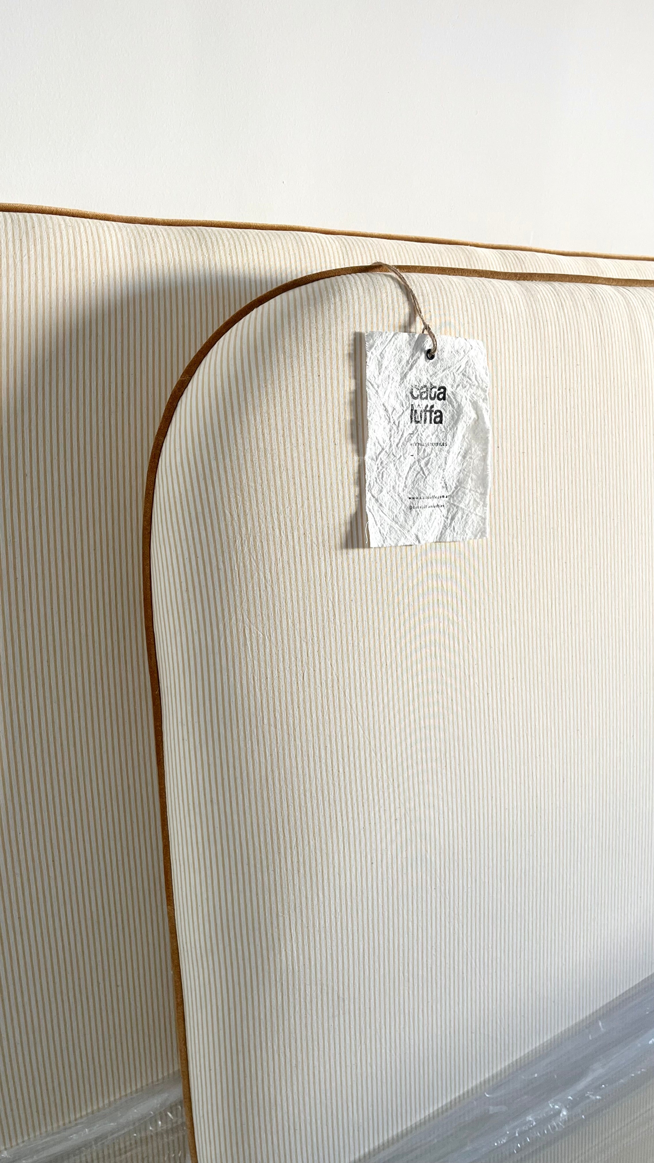 Respaldo de cama Curve Rayas Mostaza