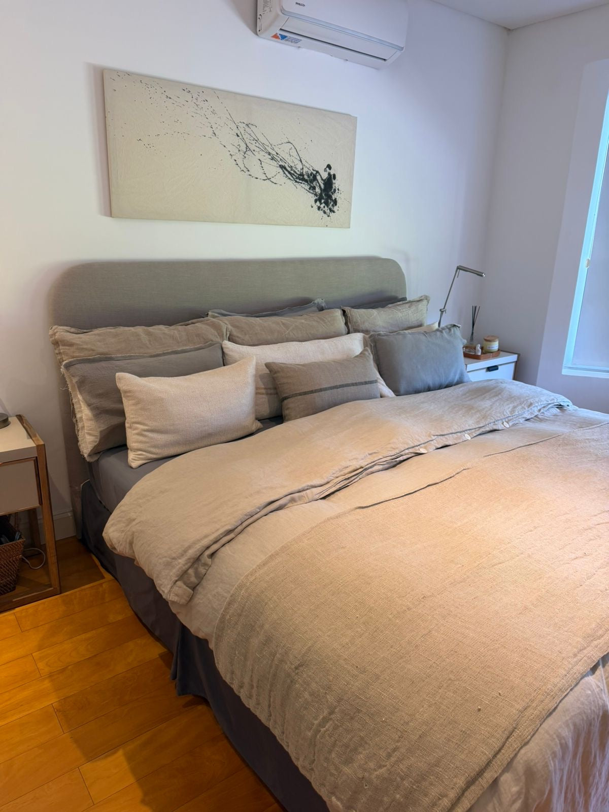 Respaldo de cama Curve Lino