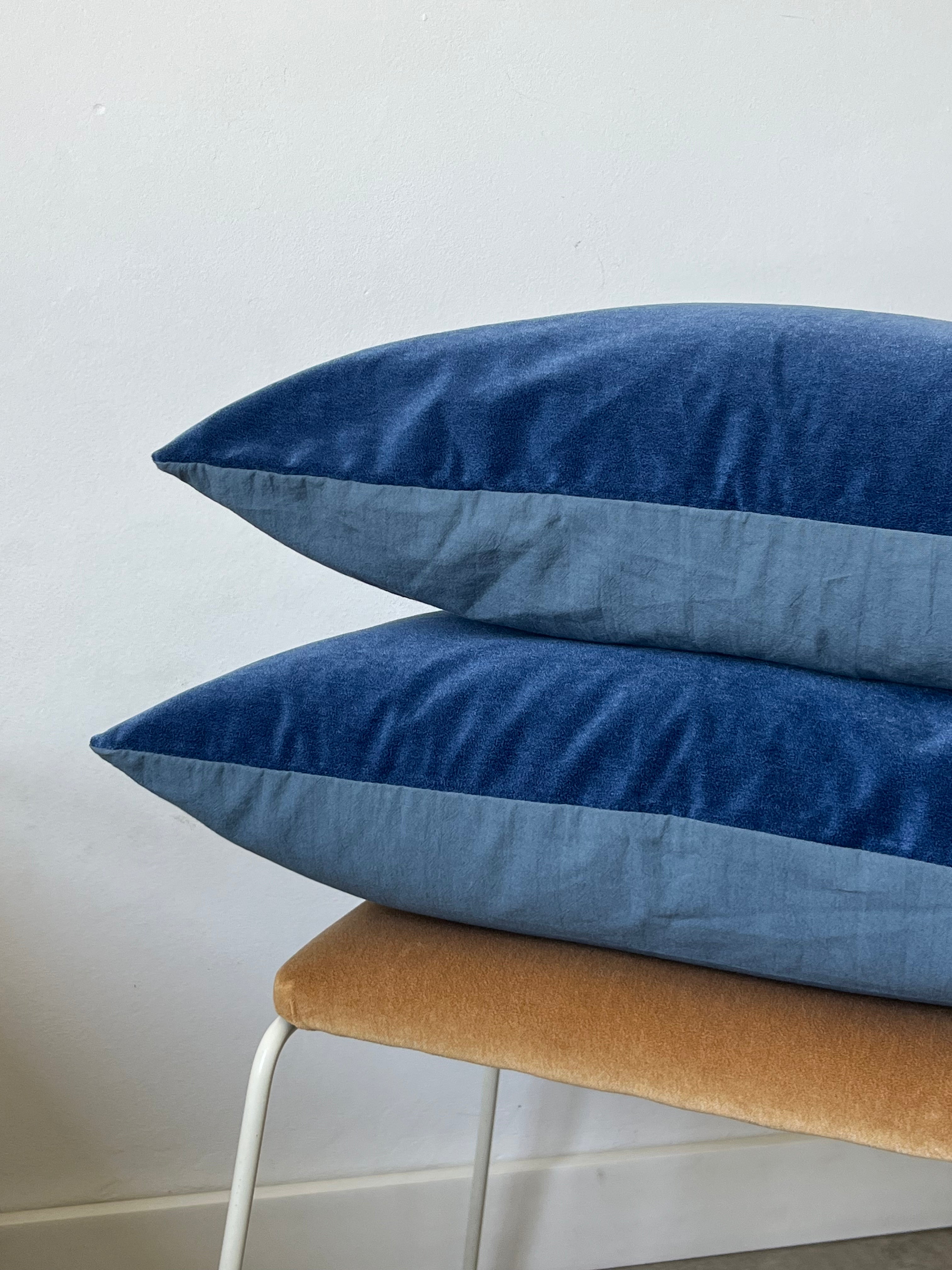 Almohadón Pana Dark Blue / Tusor • 50x70 cm